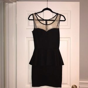 Black Peplum Dress